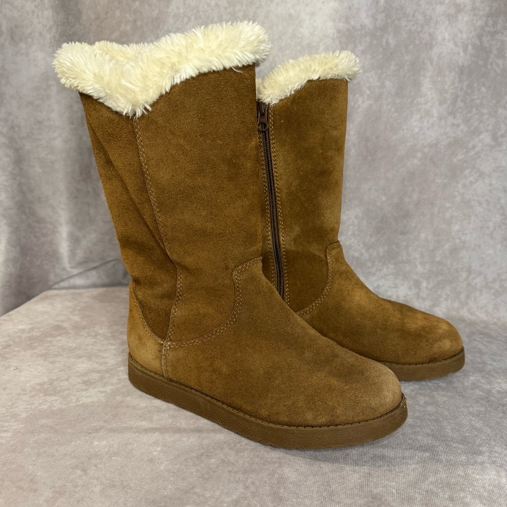 Suede Boots Universal Thread Calf Length Target with Plush Lining Size 6